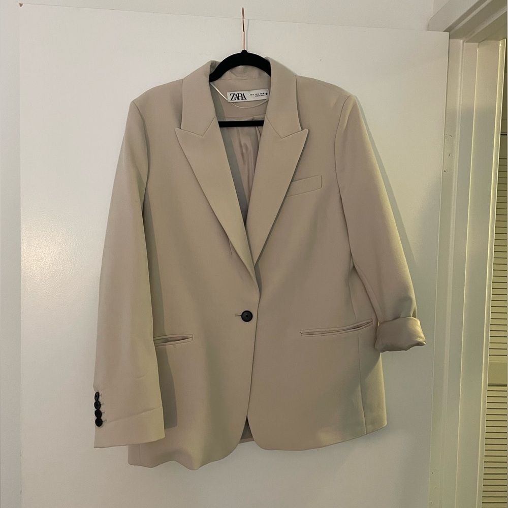 Zara Oversized Tan Blazer